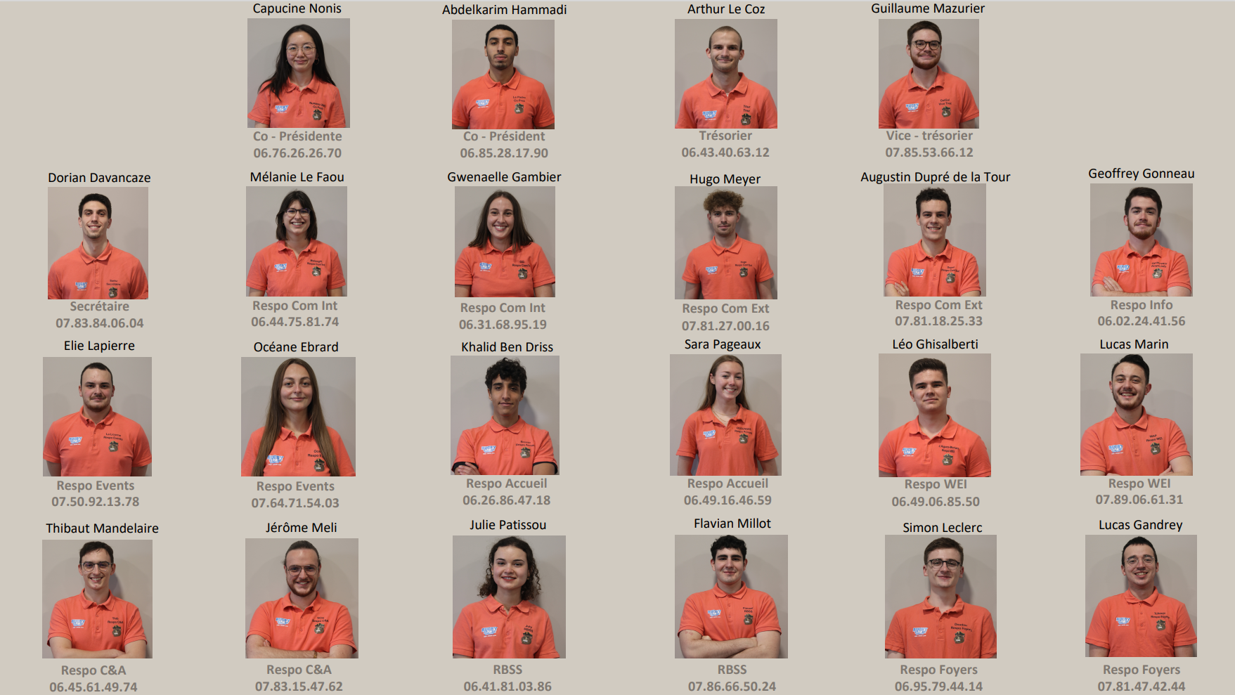 l'equipe du bde